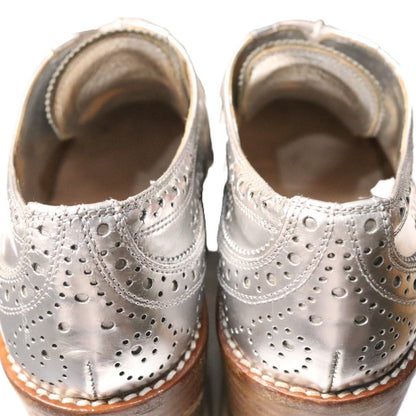 Miu Miu Silver Leather Platform All Season Size 23.0CM