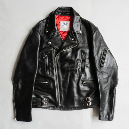 666 triple six Black Horsehide Double Rider Jacket Size XS