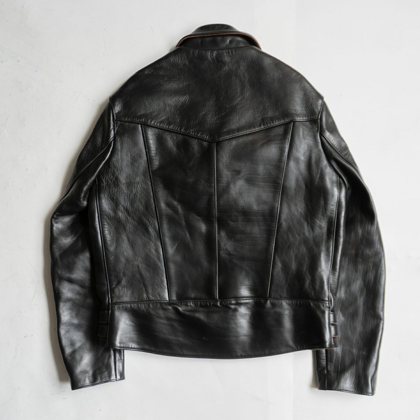 666 triple six Black Horsehide Double Rider Jacket Size XS