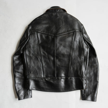 666 triple six Black Horsehide Double Rider Jacket Size XS