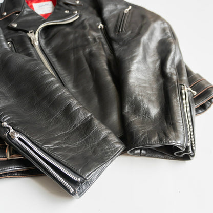 666 triple six Black Horsehide Double Rider Jacket Size XS
