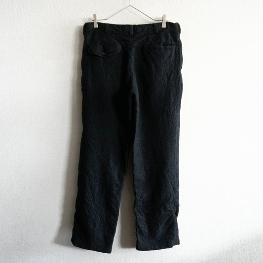 COMME des GARCONS HOMME 00s Shrunk Wool Slacks Black Size 32
