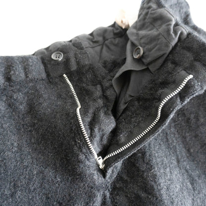 COMME des GARCONS HOMME 00s Shrunk Wool Slacks Black Size 32