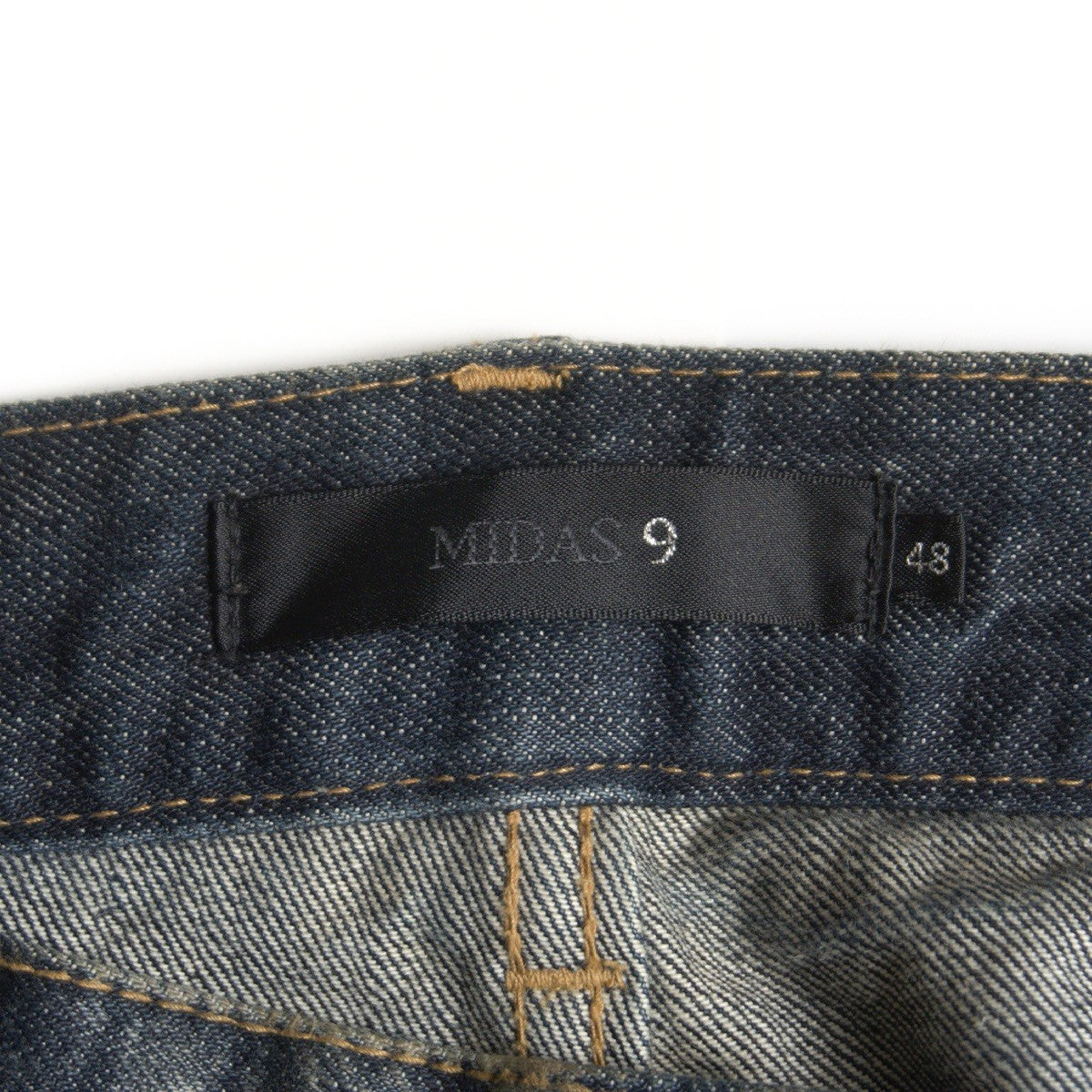 MIDAS9 Y2K Distressed Bleached Flare Denim Pants Size 34