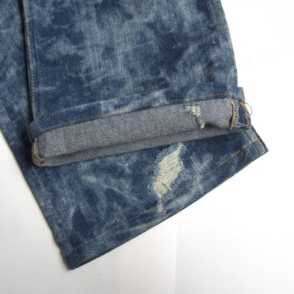 MIDAS9 Y2K Distressed Bleached Flare Denim Pants Size 34