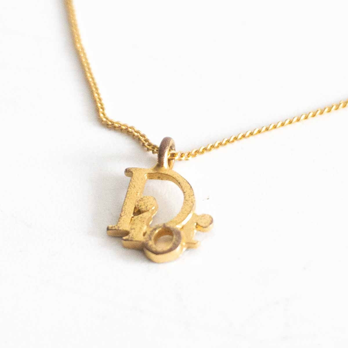 Christian Dior Trotta Logo Charm Necklace Size ONE SIZE