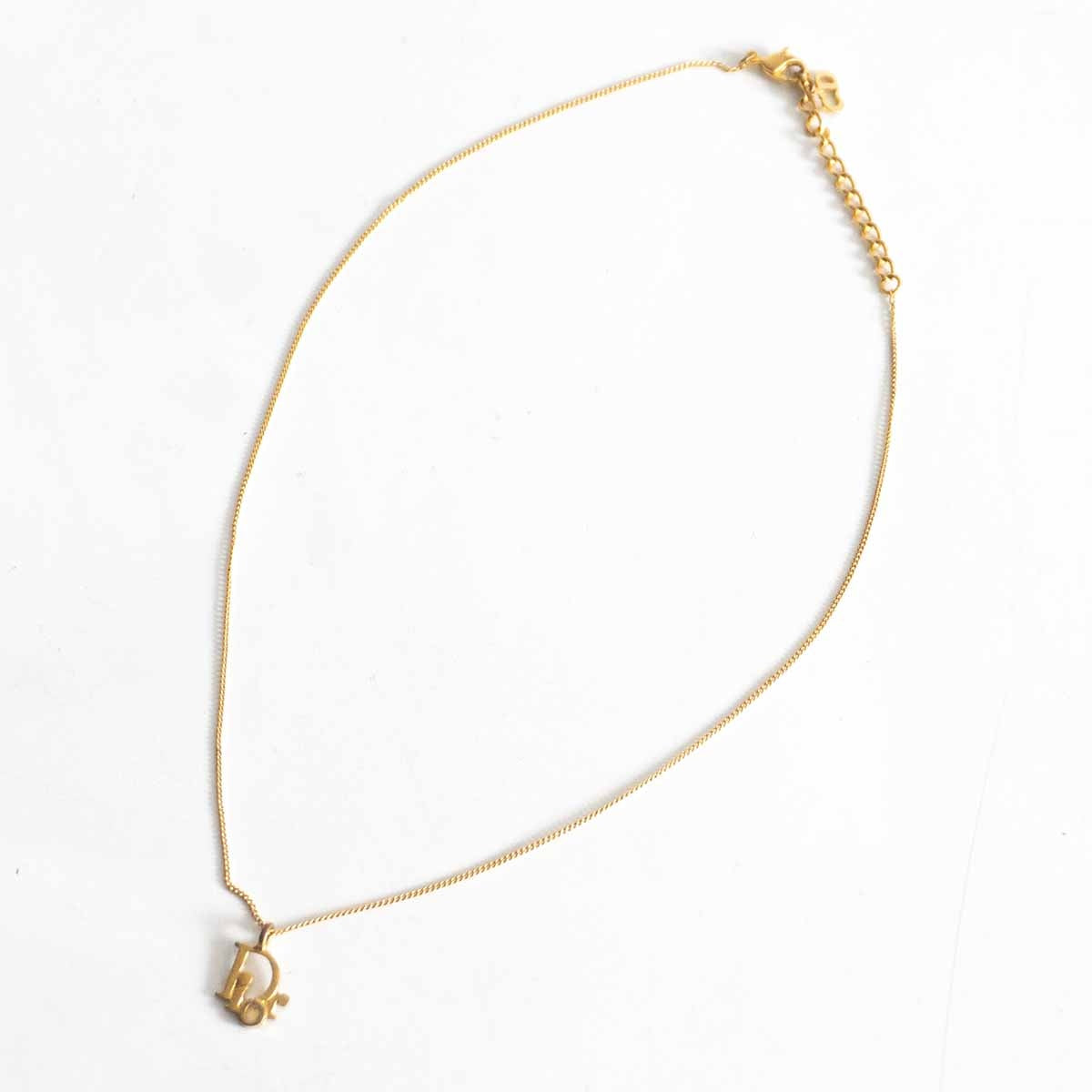 Christian Dior Trotta Logo Charm Necklace Size ONE SIZE
