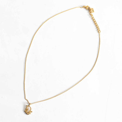 Christian Dior Trotta Logo Charm Necklace Size ONE SIZE
