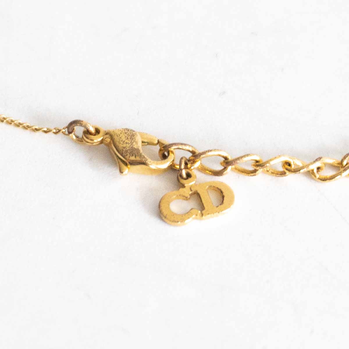 Christian Dior Trotta Logo Charm Necklace Size ONE SIZE