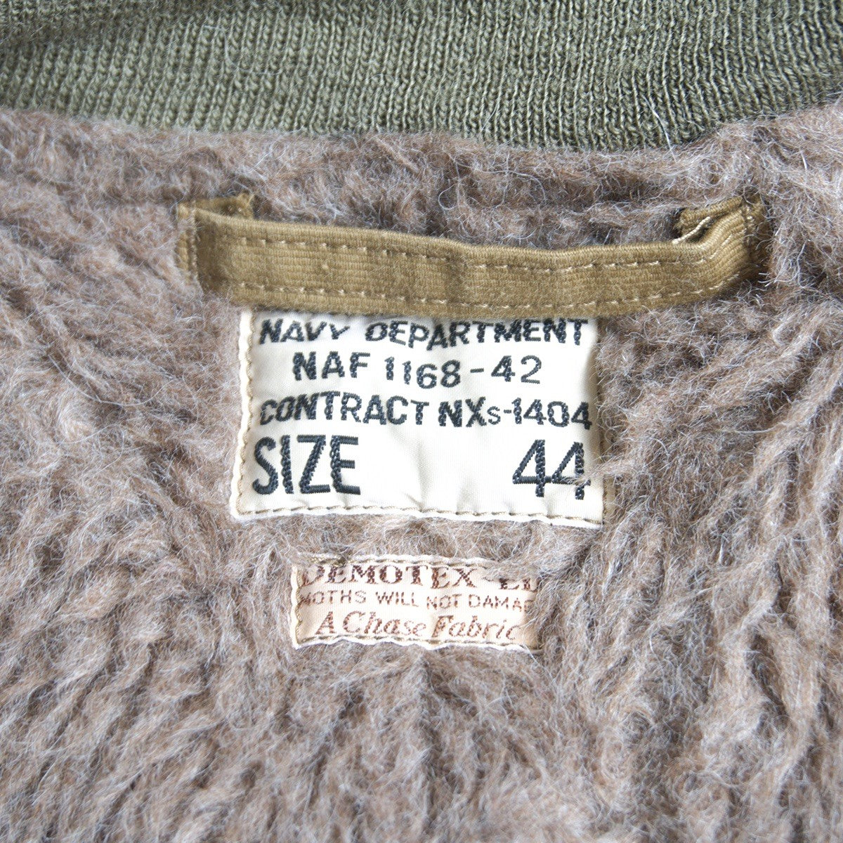 BUZZ RICKSON'S 40s Deck Zip Jacket Alpaca Lined Size XXS