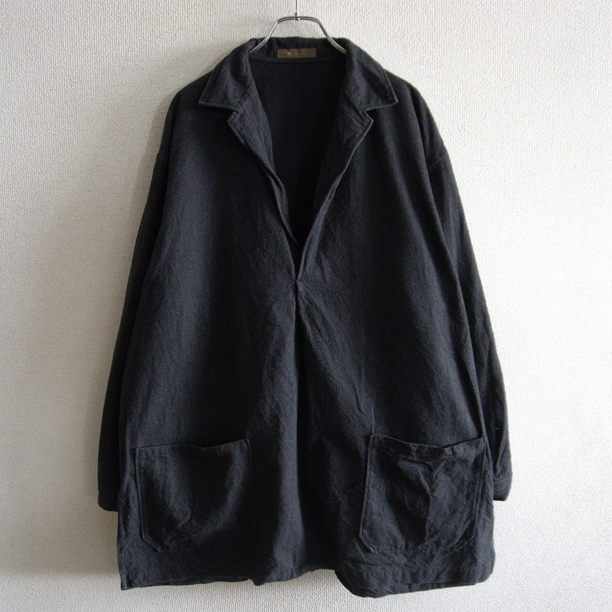 Y's for men Cotton Pullover Shirt Jacket Black Size XXL