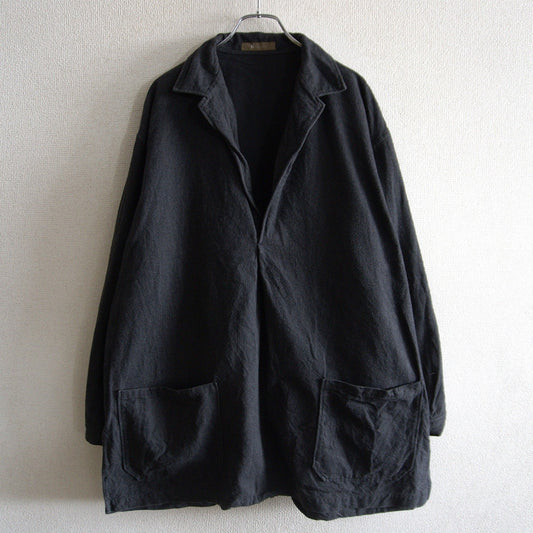 Y's for men Cotton Pullover Shirt Jacket Black Size XXL