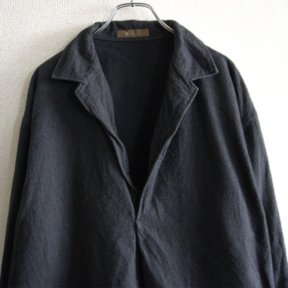 Y's for men Cotton Pullover Shirt Jacket Black Size XXL