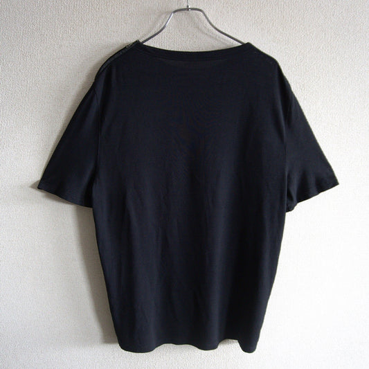PRADA Black Shoulder Zip Cut & Sew Top Size M