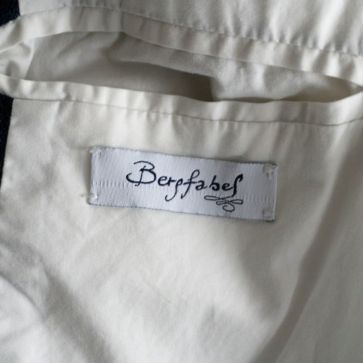 bergfabel Linen Cotton Stripe Farmer Jacket Navy Size M