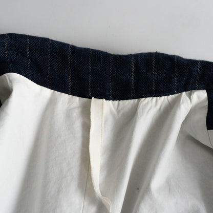 bergfabel Linen Cotton Stripe Farmer Jacket Navy Size M