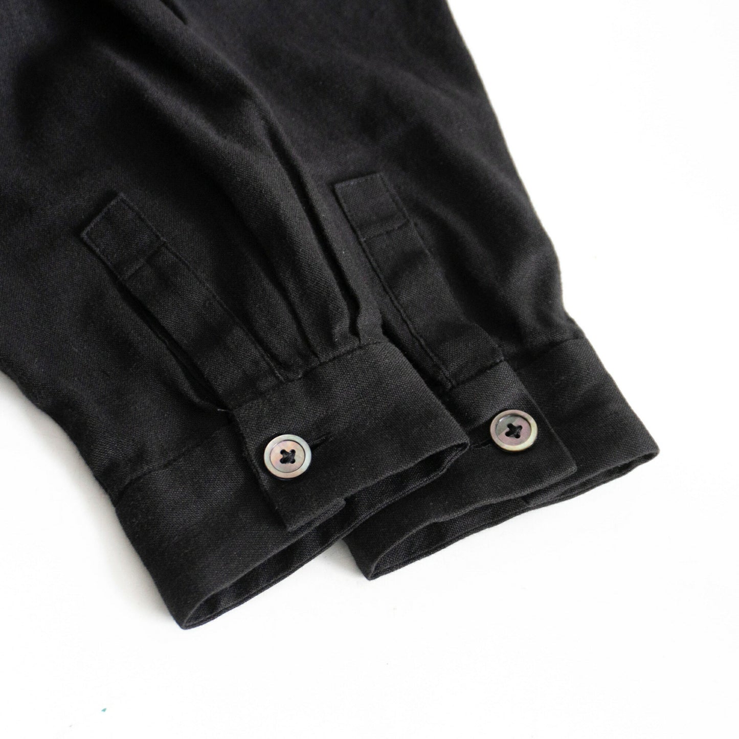 ARTS&SCIENCE Black Cotton Linen Angora Shirt Jacket Size L