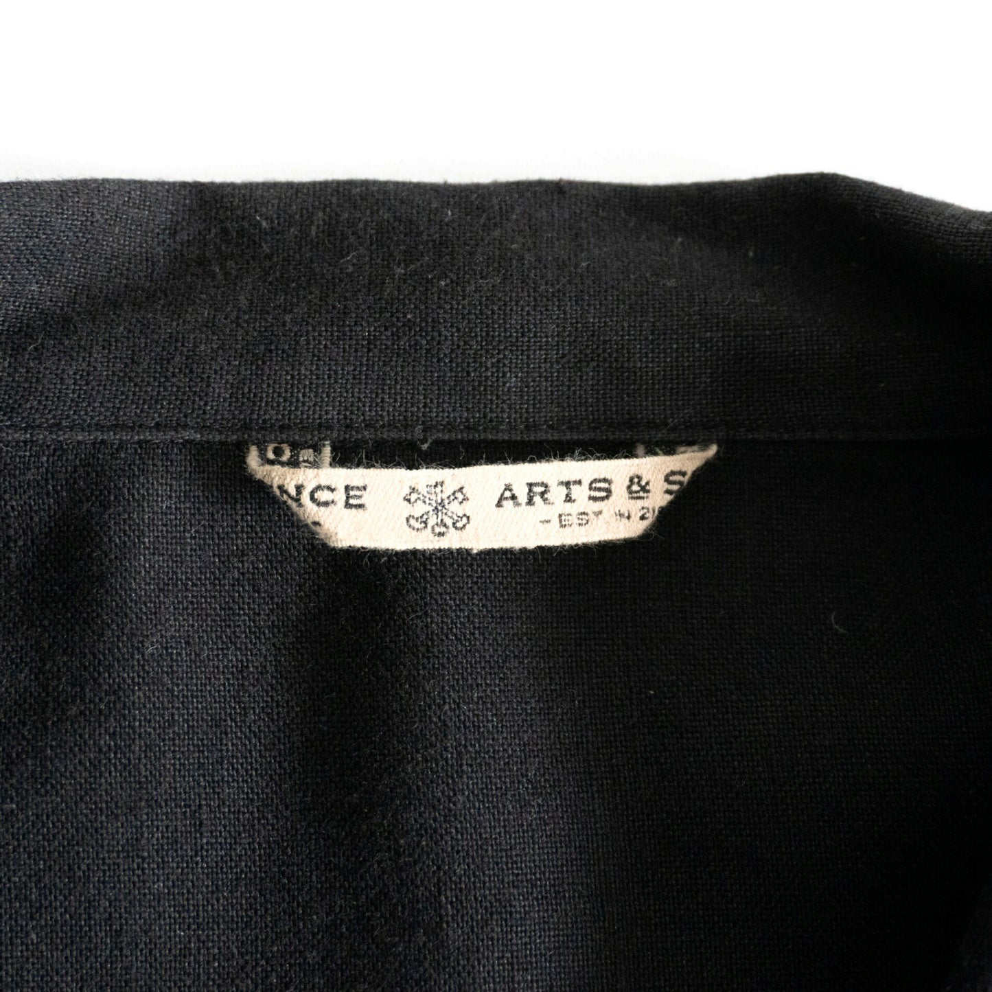 ARTS&SCIENCE Black Cotton Linen Angora Shirt Jacket Size L