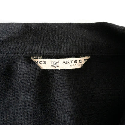 ARTS&SCIENCE Black Cotton Linen Angora Shirt Jacket Size L