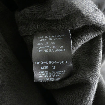ARTS&SCIENCE Black Cotton Linen Angora Shirt Jacket Size L