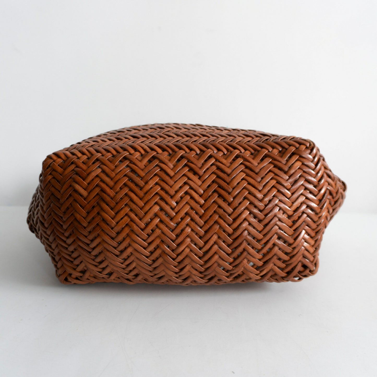 DRAGON Woven Leather Mesh Hand Bag Size ONE SIZE