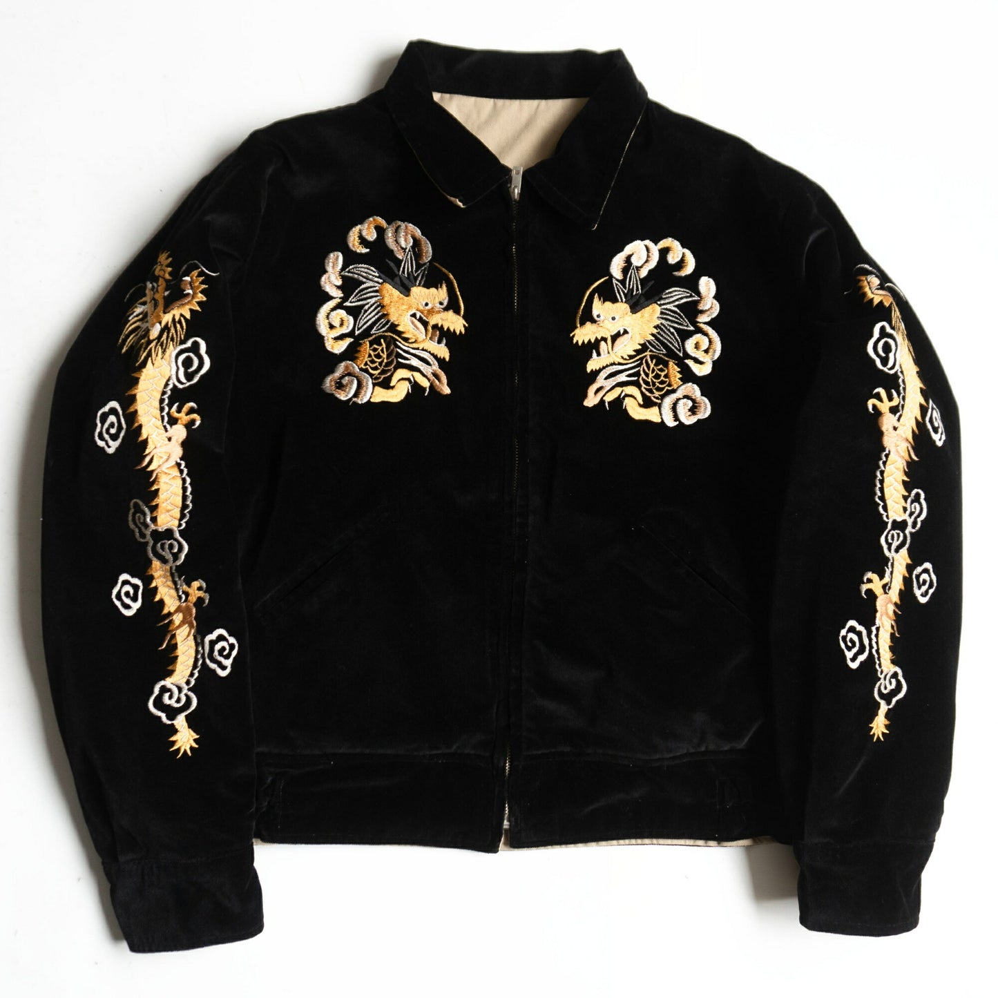 TAILOR TOYO Velveteen Reversible Souvenir Jacket Size L