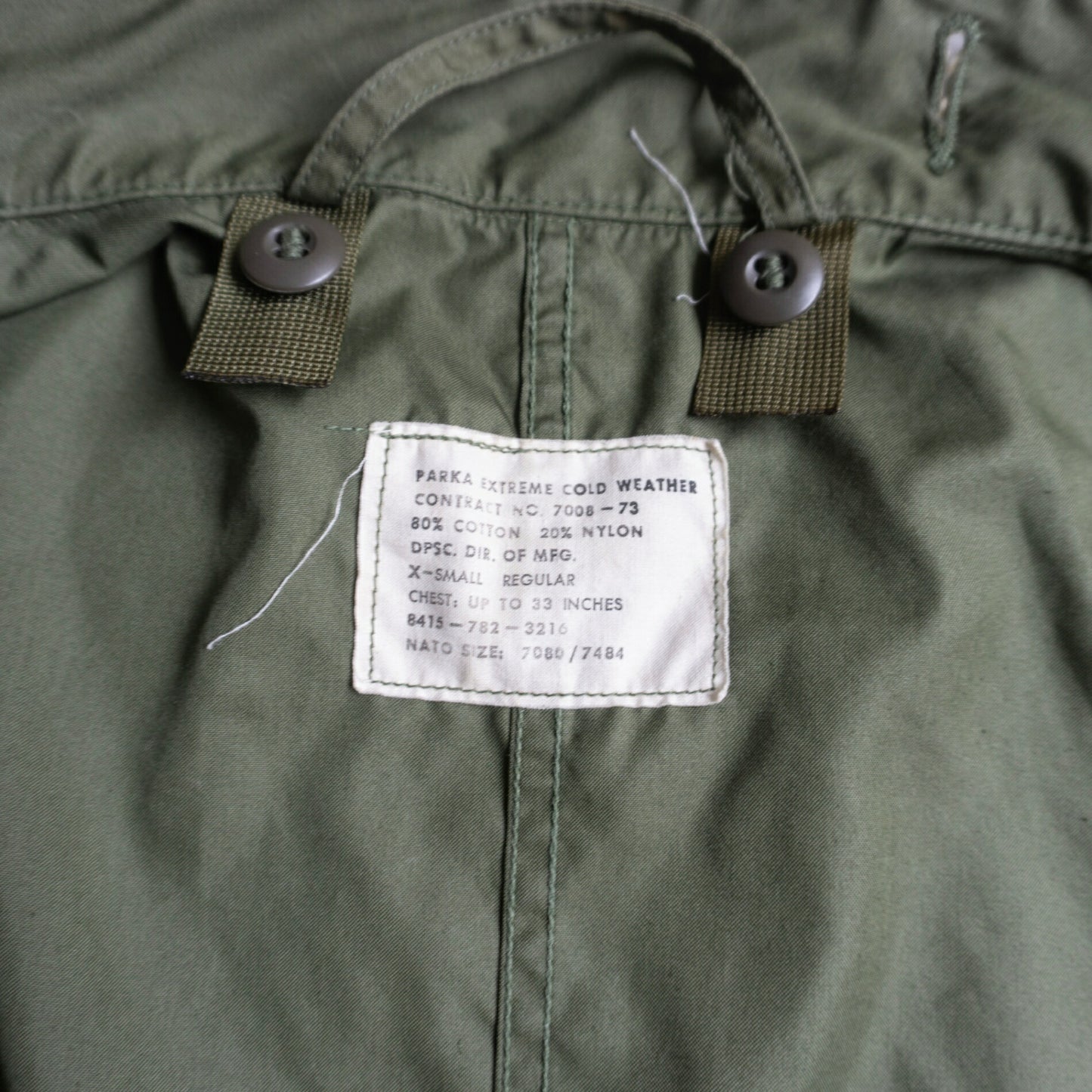 US ARMY 70s M-65 Fishtail Mods Parka Size XS