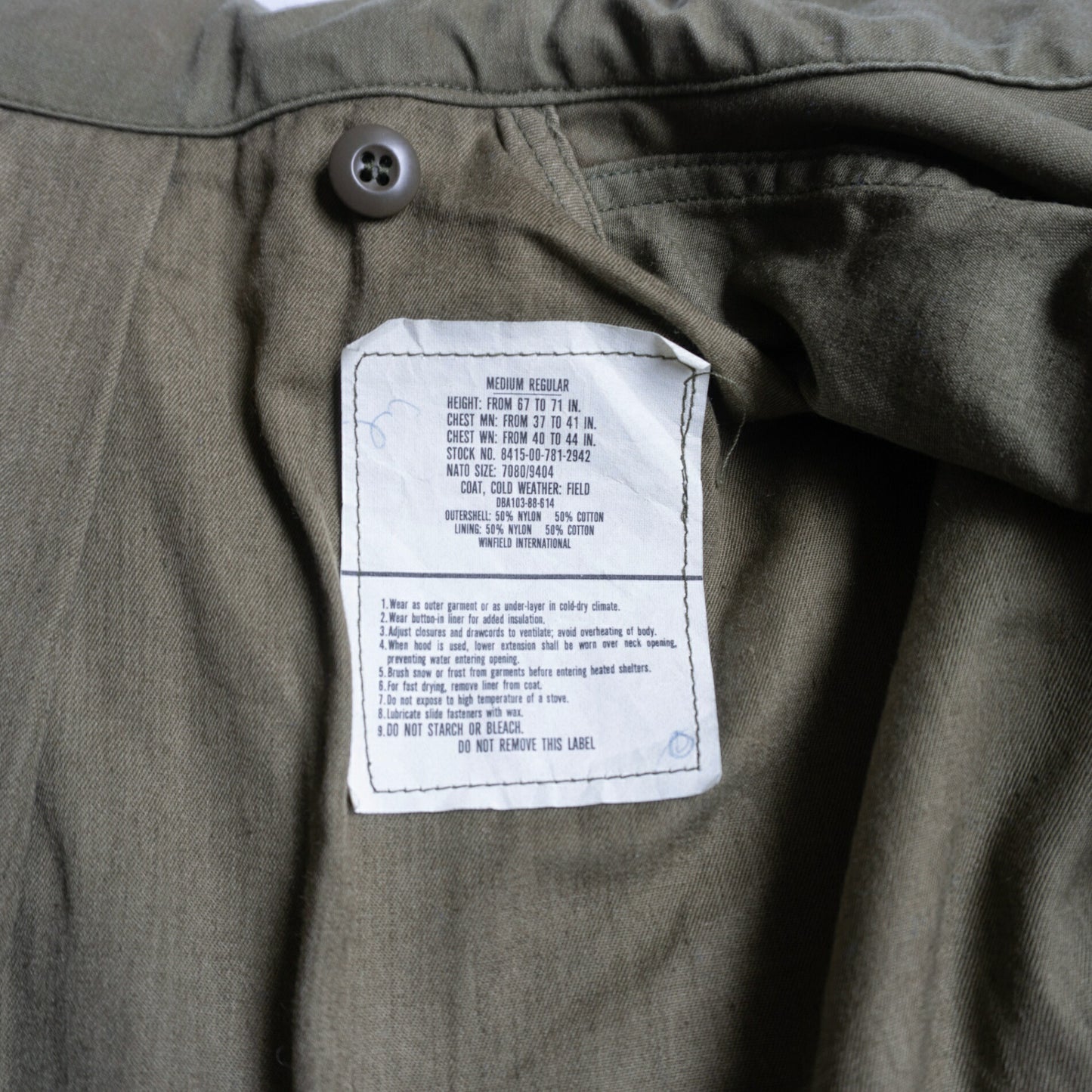 US ARMY 80s M-65 Field Jacket Size MEDIUM-REGULAR