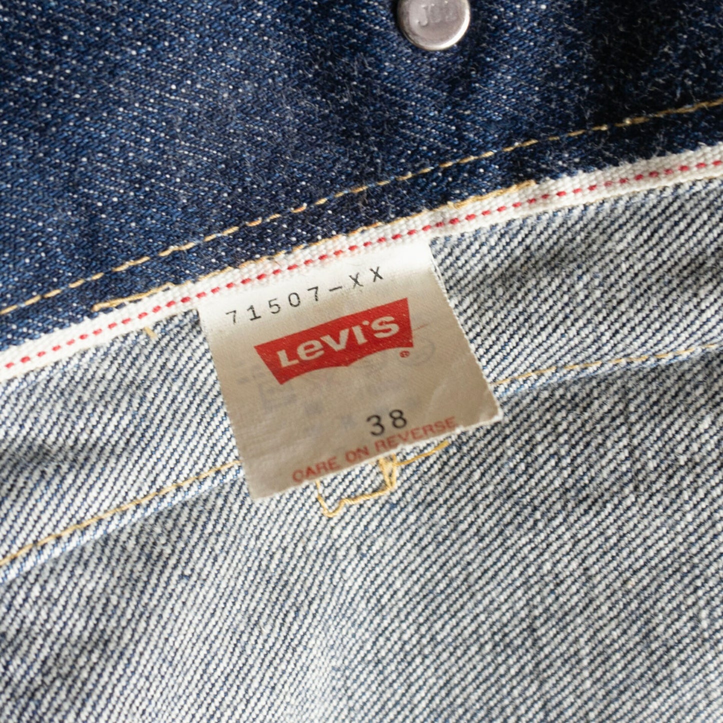 LEVI'S 507XX Big E 2nd Type Denim Jacket Dark Indigo Size 38