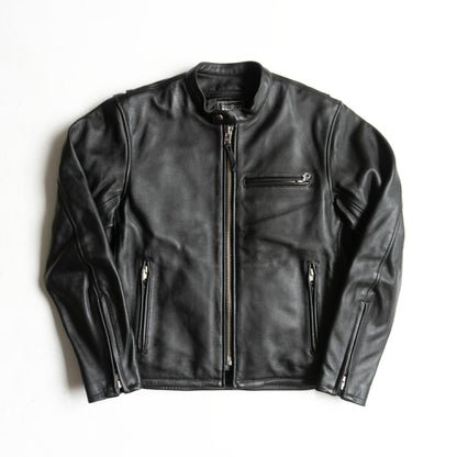 KADOYA Black Cowhide Single Riders Jacket Size 3L