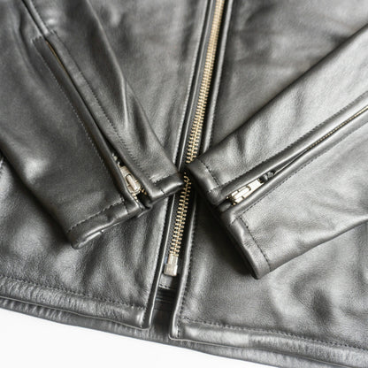 KADOYA Black Cowhide Single Riders Jacket Size 3L