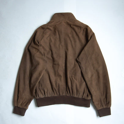 BARACUTA G9 Suede Sheepskin Harrington Jacket Brown Size L