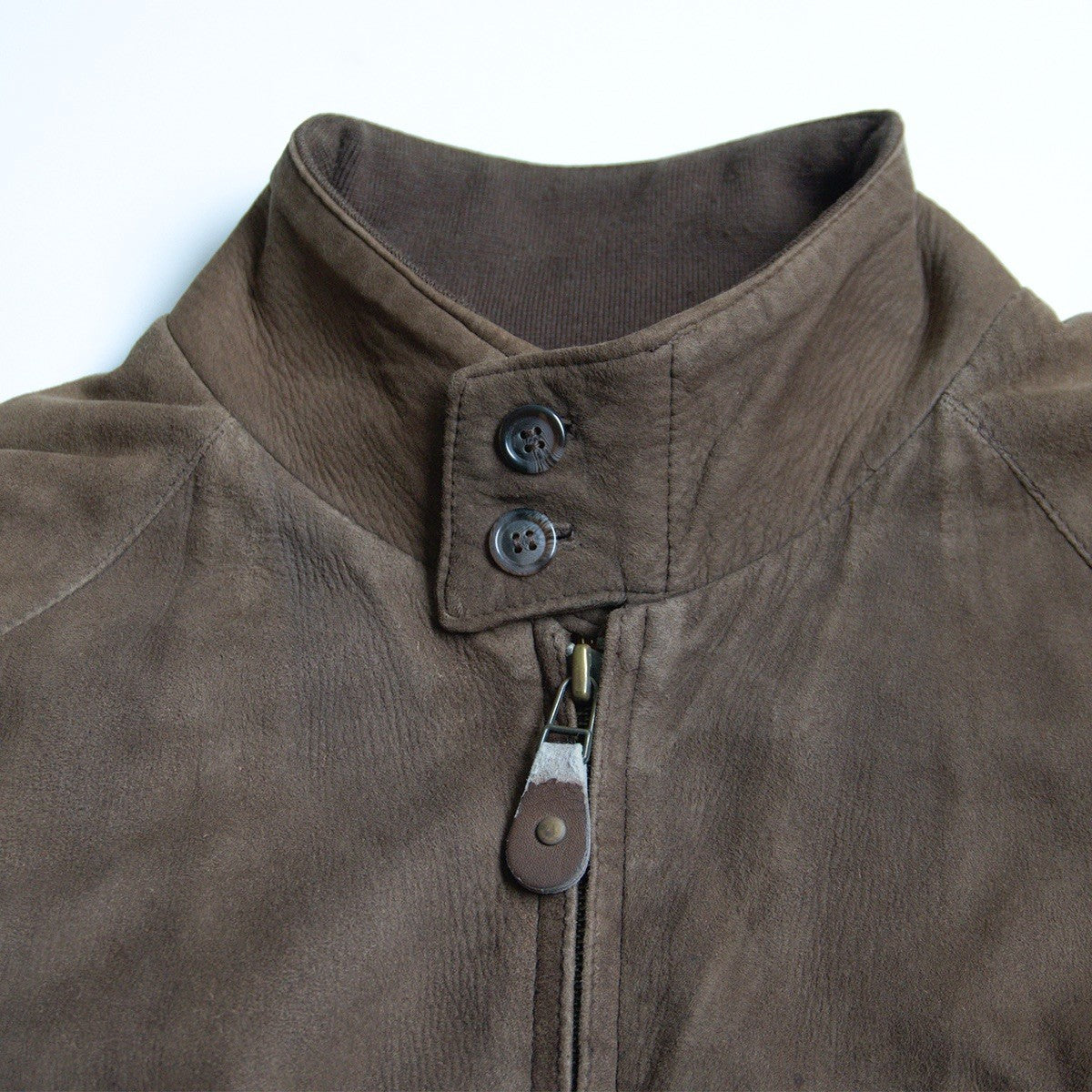 BARACUTA G9 Suede Sheepskin Harrington Jacket Brown Size L