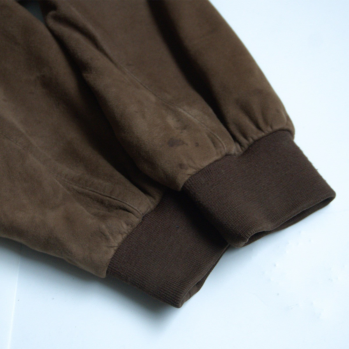 BARACUTA G9 Suede Sheepskin Harrington Jacket Brown Size L