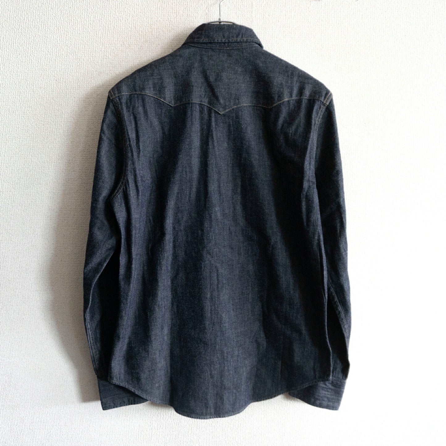 RRL Indigo Buffalo Denim Western Shirt Concho Size S