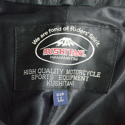 KUSHITANI Thick Cowhide Leather Motorcycle Pants Size LL