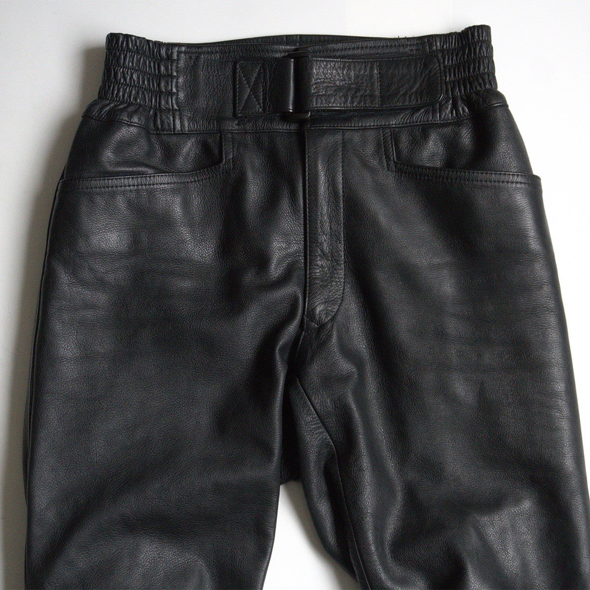 KUSHITANI Thick Cowhide Leather Motorcycle Pants Size LL