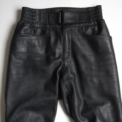KUSHITANI Thick Cowhide Leather Motorcycle Pants Size LL