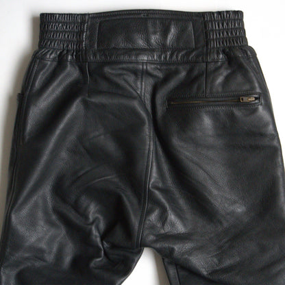 KUSHITANI Thick Cowhide Leather Motorcycle Pants Size LL