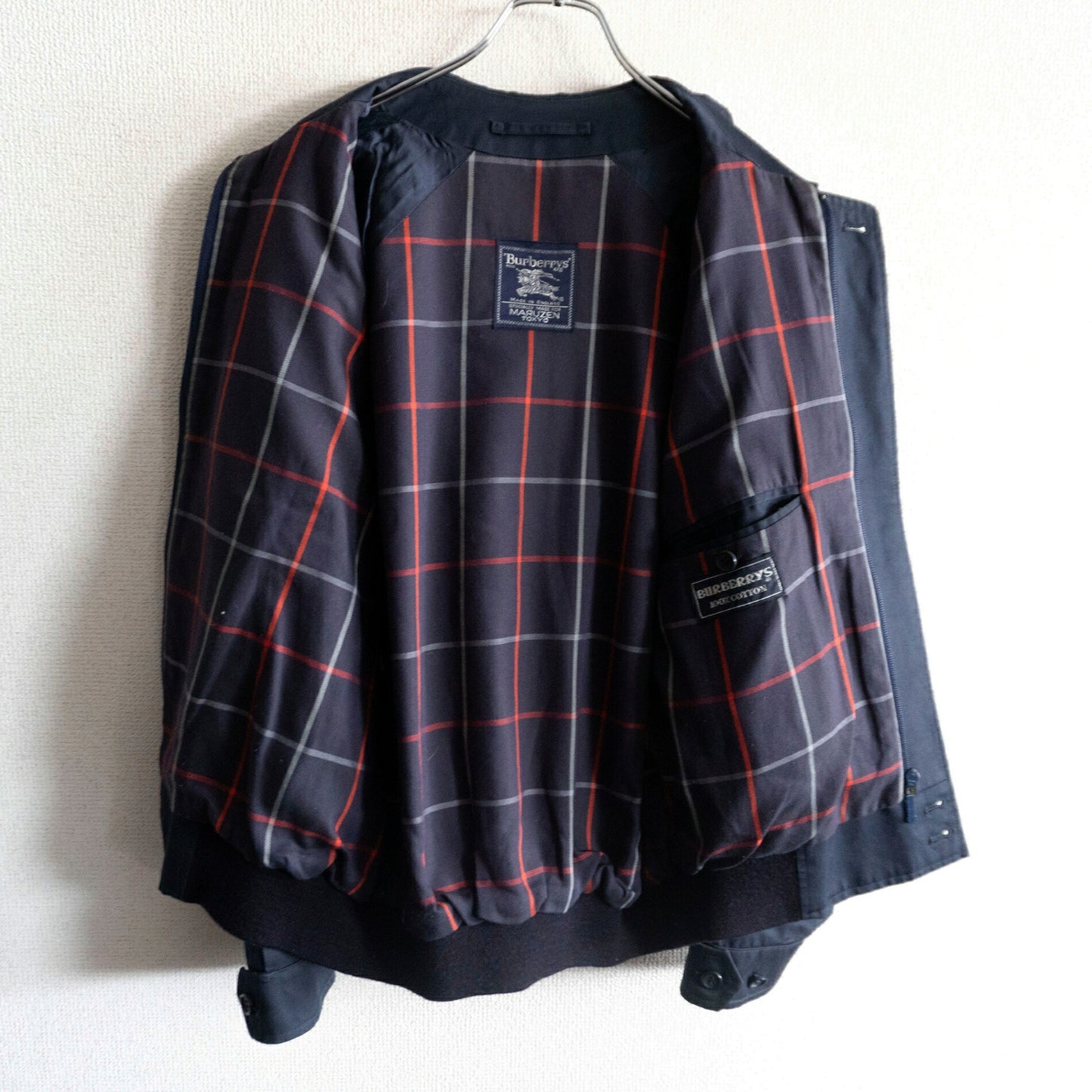 BURBERRYS Navy Swing Top Jacket Made in England Size L