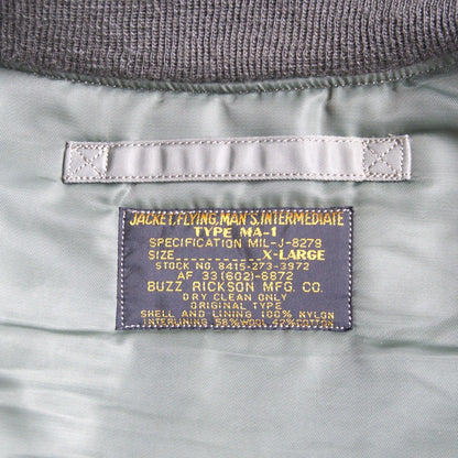 BUZZ RICKSON'S BR13573 MA-1 Flight Jacket Sage Green Size XL