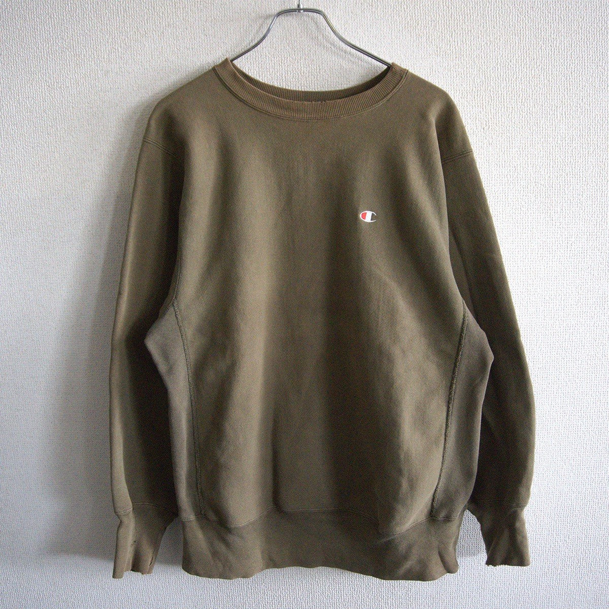 CHAMPION 90s USA Reverse Weave Sweatshirt Khaki Size L