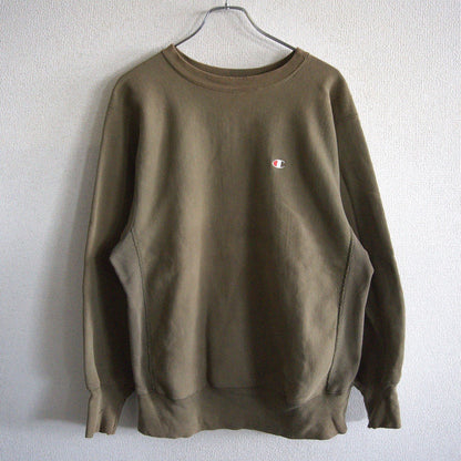 CHAMPION 90s USA Reverse Weave Sweatshirt Khaki Size L