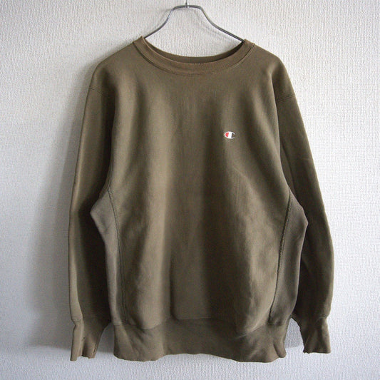 CHAMPION 90s USA Reverse Weave Sweatshirt Khaki Size L