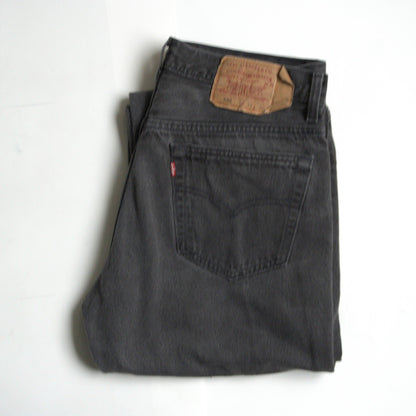 LEVI'S 501 Overdyed Black Denim Pants Size 34×30