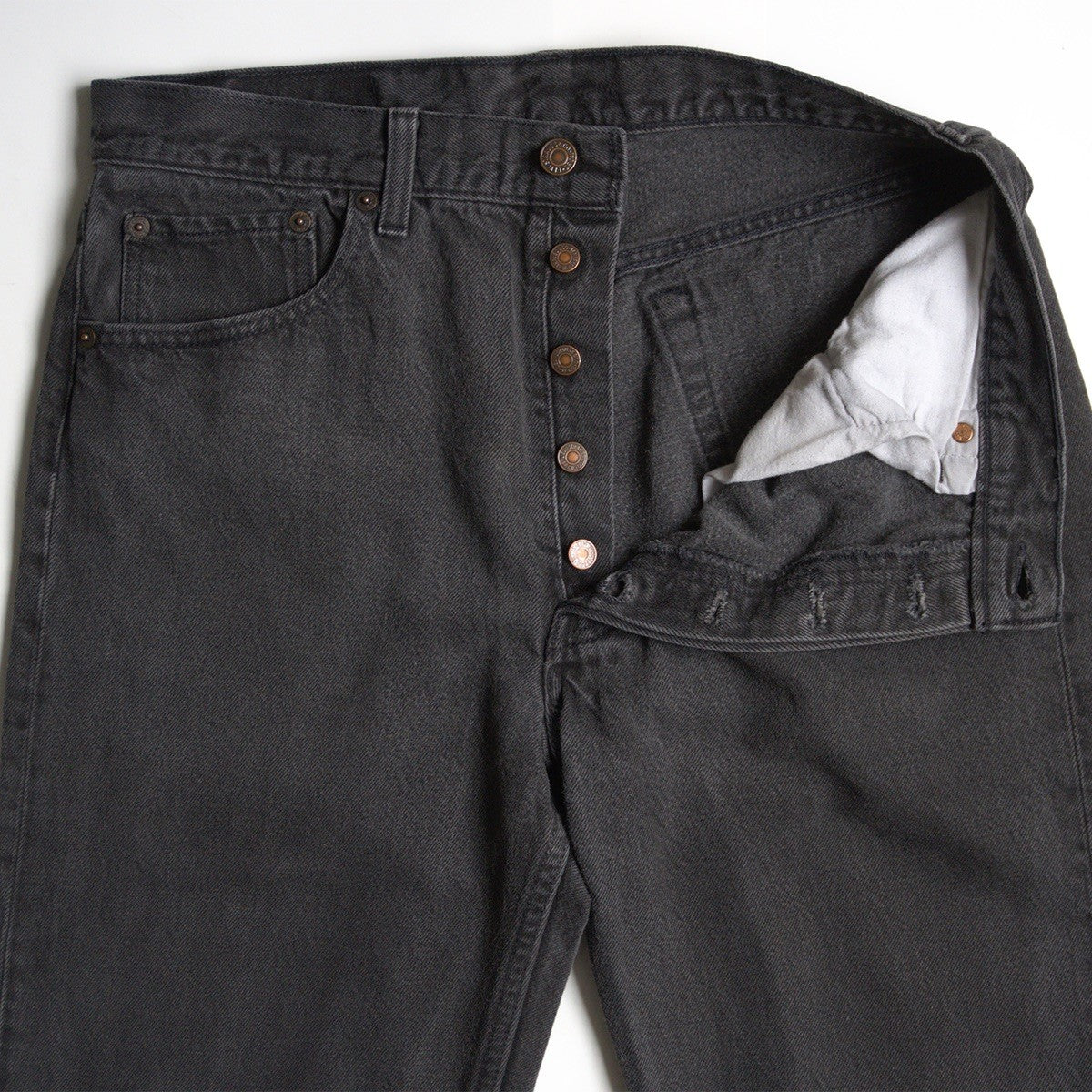 LEVI'S 501 Overdyed Black Denim Pants Size 34×30