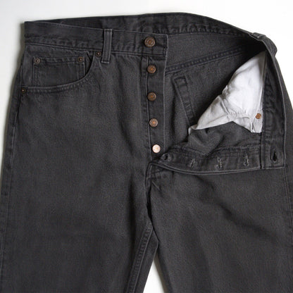 LEVI'S 501 Overdyed Black Denim Pants Size 34×30