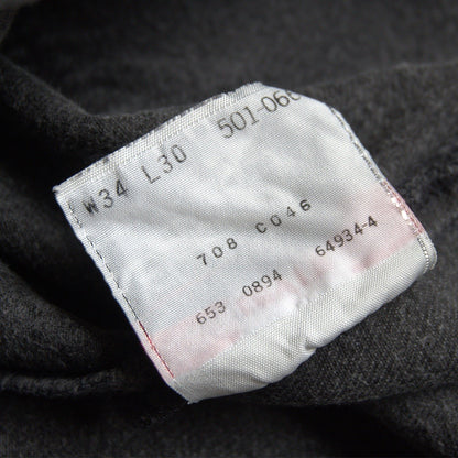 LEVI'S 501 Overdyed Black Denim Pants Size 34×30