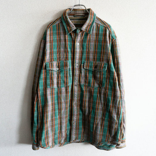 NIGEL CABOURN Reversible Heavy Flannel Check Shirt Size XXL