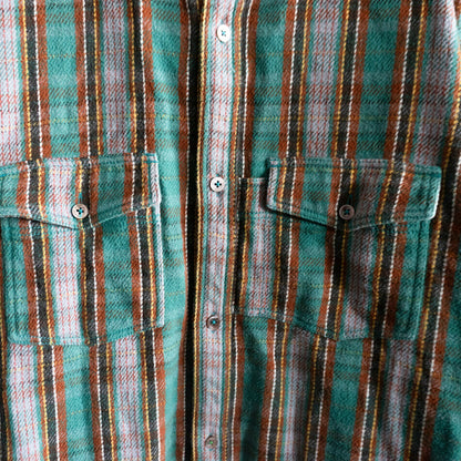 NIGEL CABOURN Reversible Heavy Flannel Check Shirt Size XXL